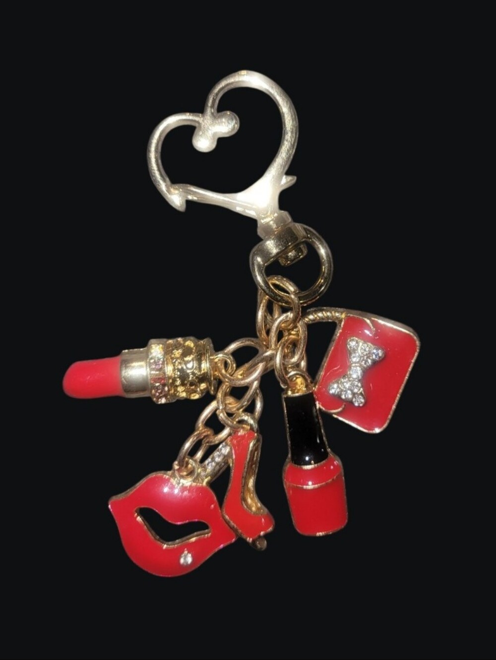 Red Lipstick & Fashion Charm Keychain/Bag Charm